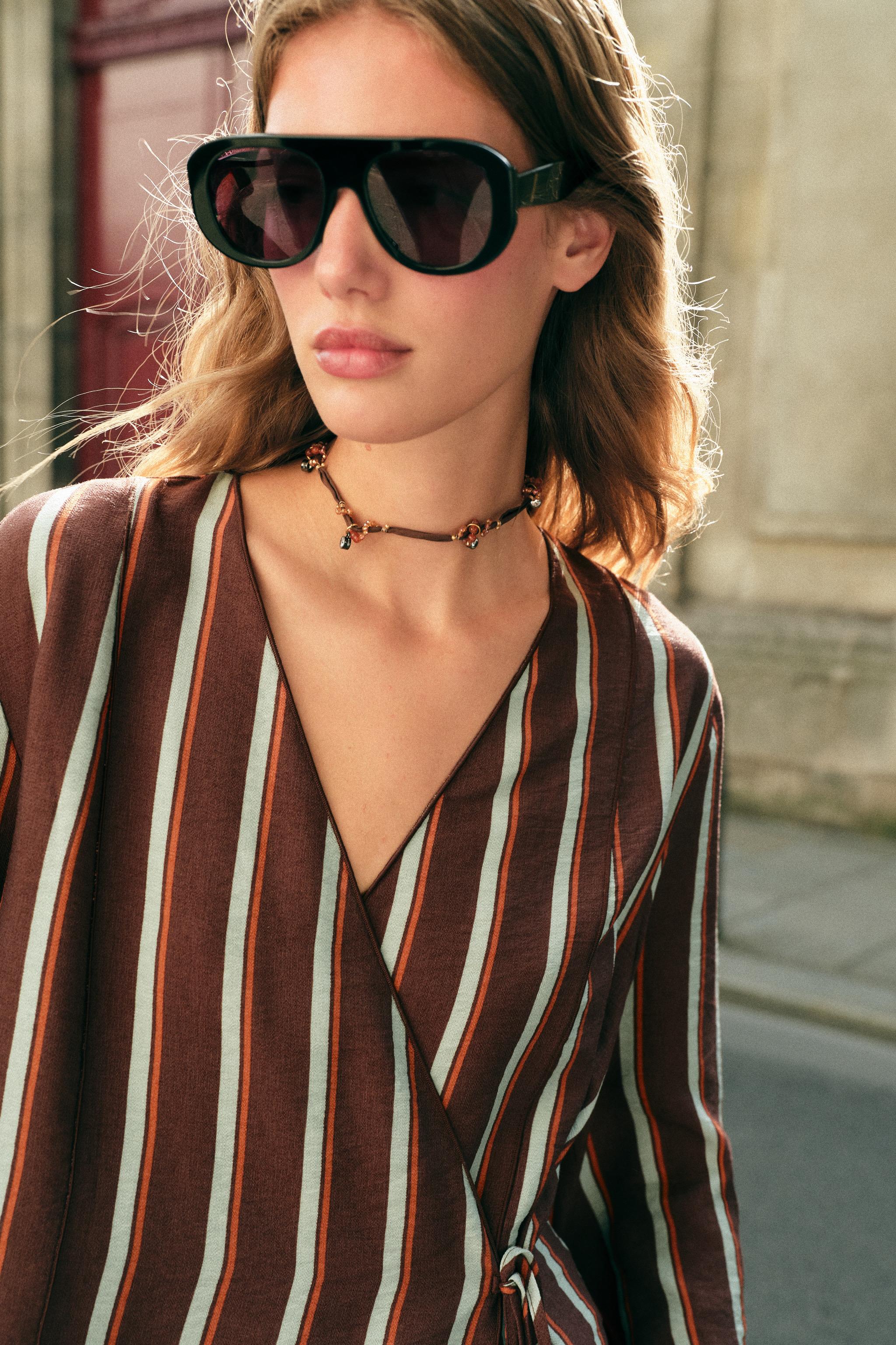 VESTE CROISÉE À RAYURES